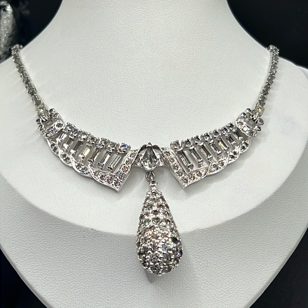 Vintage Pennino fancy rhinestone necklace
